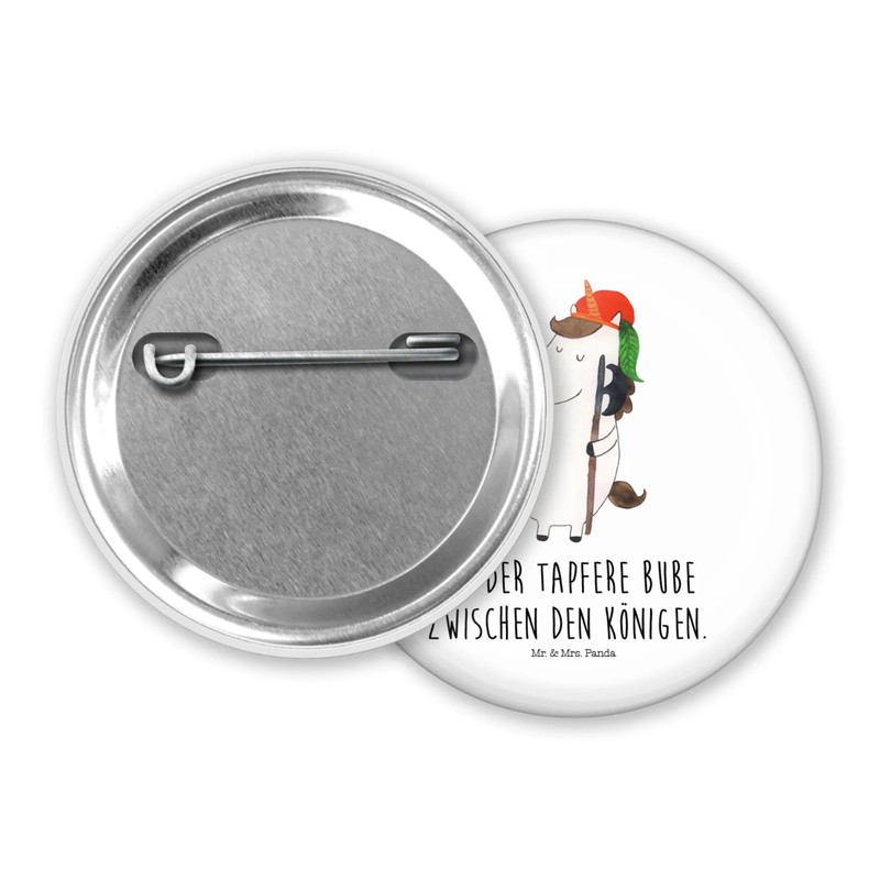 Mr. & Mrs. Panda 50mm Button Einhorn Junge - Geschenk,