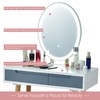 CHARMAID Vanity Set with Lighted Mirror, 3 Modes Adjustable Brightness