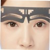 Baluue 2pcs Eyebrow Ruler Stainless Steel Brow Guide Template for