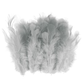 M METERXITY 600-Pack Saddle Hackle Rooster Feather, 1.6-3 Inch / 4-8cm Bulk Natural Fluffy Feathers for Crafting/Wedding/Dream Catcher/DIY Crafts Decorations [Grey]