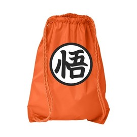 ALLNTRENDS Drawstring Pack Training Symbol Cool Gym Workout Bag (Orange Bag)