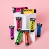 Moon Glow, Neon-UV-Glitzer-Gesichts- und Körpergel, Glitzer-Gesichtsfarbe (Rubinrosa, 12 ml (1