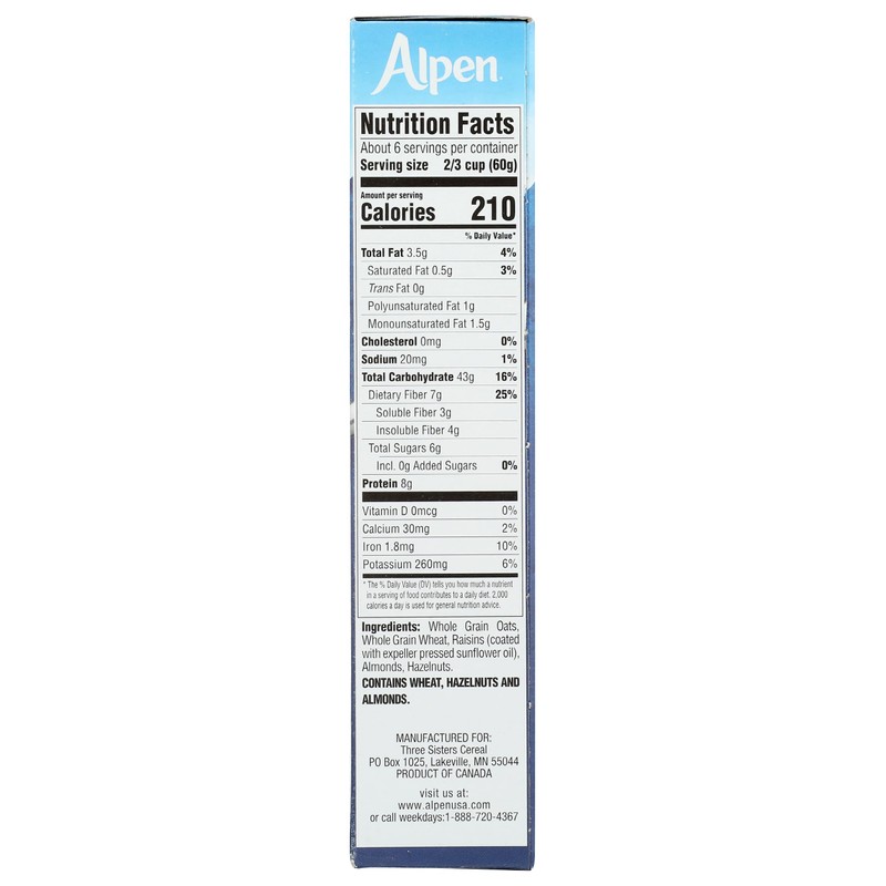 One 14 oz Alpen Cereal, No Sugar Added