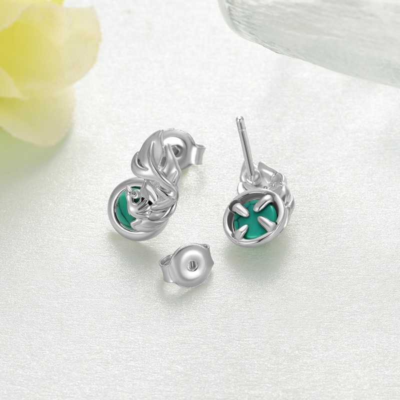 Phoenix Earrings 925 Sterling Silver Turquoise Womens Phoenix Jewelry Unique