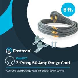 Eastman 5 Feet Electric Range Cord, 50 Amps 3-Prong Wire, 61242