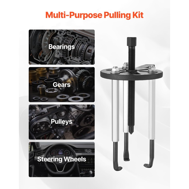 VEVOR 21-in-1 Bearing Puller Set, 21 PCS 3-Jaw Hook Puller