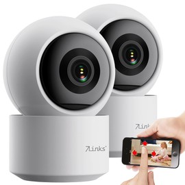 7links Indoor Security Camera: Set of 2 2K Pan-Tilt Surveillance Camera, Wi-Fi, Patrol Function (Indoor Surveillance Camera, WiFi, Surveillance Cameras)