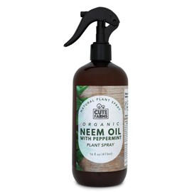 Cute Farms Plant Spray for Indoor Plants : Organic Neem Oil with Peppermint Essential Oils (16oz Bottle)