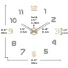 VANGOLD Wall Clock Large Wall Clock for Living Room Decor,