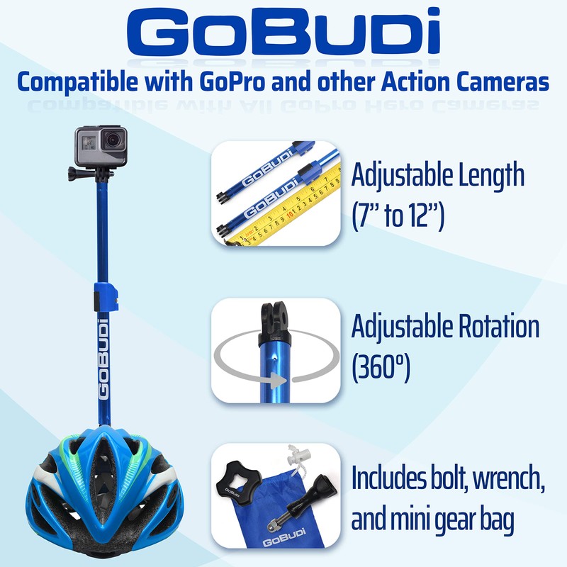GoBUDi Barra de extensión ajustable compatible con todas las cámaras