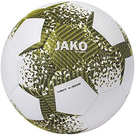 JAKO Unisex Lightball Performance, White/Black/Soft Yellow, 4
