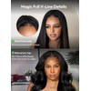 KLAIYI Yaki Straight V Part Wig Human Hair Ombre Reddish