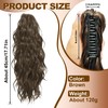 ELNX Ponytail Extensions 18 Inch Curly Ponytail Extensions Clip in