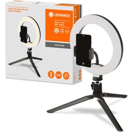 LEDVANCE Mobile Camera Light Ring Desktop, 5.5 W, Negro