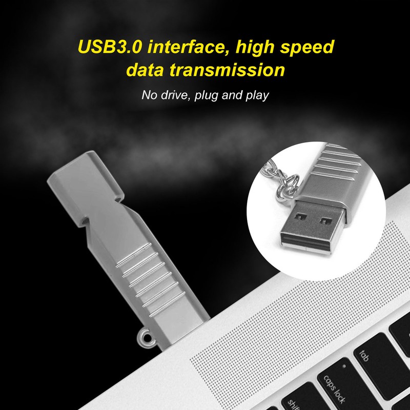 Whistle Flash Drive SOS Outdoor Waterproof USB3.0 120dB Sound Multifunction