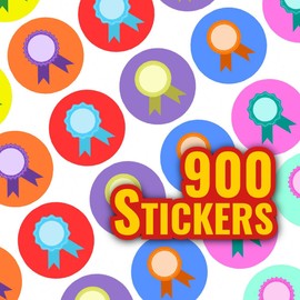 900 Mini Colourful Rosette Award Dots 10mm Spot Reward Stickers for Teachers and Planner Charts