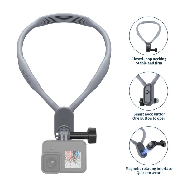 For GoPro Quick Release Phone Magnetic Chest Neck Mount Holder