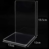 Copeflap Bookend, Bookstand, Divider Stand, Acrylic, Tabletop, Simple (4, Clear)