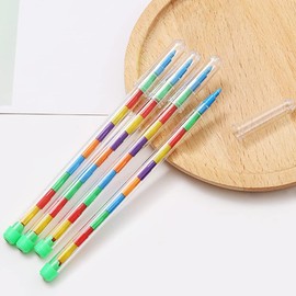 UUYYEO 25 Pcs Stackable Colored Pencils Stacking Buildable Crayons Colorful Drawing Crayons Coloring Crayons Rainbow Crayons Party Favors
