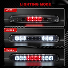 DimFlux Third Brake Lights LED High Mount Stop Light Compatible with 2007-2013 Chevy Silverado/GMC Sierra Brake Light Assembly 2009 2010 2011 2012 2008 Silverado 3rd Brake Light （Black）