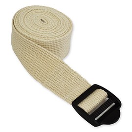 YogaAccessories 6' Cinch Buckle Cotton Yoga Strap (Tan)