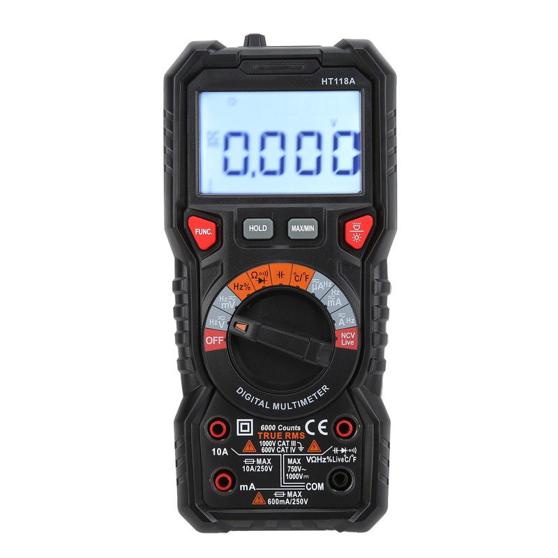HT118A Digital Multimeter Automatic Range MultiFunction Voltage Tester Current Meter