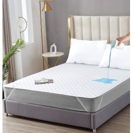 Qatan Twin XL Mattress Protector – Waterproof Mattress Pad for Incontinence – Soft, Breathable, Washable Cover with Strong Elastic Corner Straps – Fits Up to 16" Deep