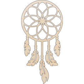 Dream Catcher - Laser Cut Out Unfinished Wood Craft Shape XTR91 10" / 1/4" thick