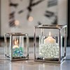 HappyFiller 90 PCS Clear Flat Marbles Glass Gems Pebbles for