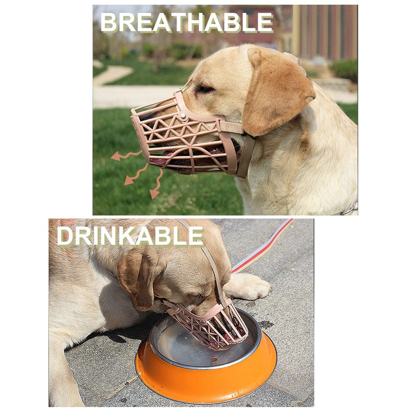 Basket Dog Muzzle for Large Medium Small Dogs, Cage Muzzles