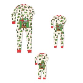 Lazy One Flapjacks, Matching Christmas Pajamas for The Dog, Baby & Kids, Teens, and Adults (No Peeking Reindeer, X-Large)