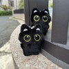 AUEFUDQ Pack of 2 Stuffed Cat Plush Keyrings, Black Cat