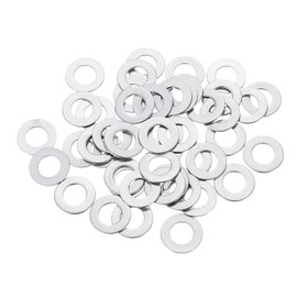 sourcing map 50 Pcs M8 Flat Washer, 8x16x0.8mm Thickened 304 Stainless Steel Flat Spacers for Screw, Bolt, Automotive, Industrial Machinery