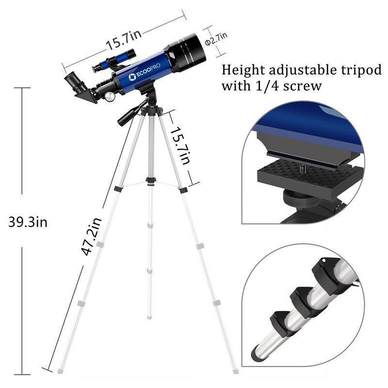 Telescope for Kids Beginners Adults, 70mm Astronomy Refractor Telescope with