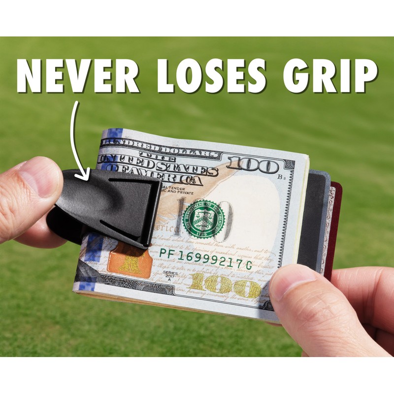 Mini Geneva Black Matte MoneyClamp®, The Only Money Clip that