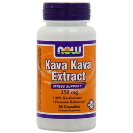NOW Kava Kava 250mg, 60 Capsules (Pack of 2)