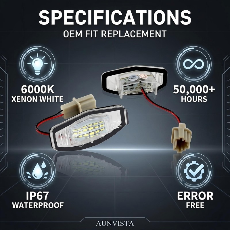 LED License Plate Light Accessories For Acura RL TSX RDX