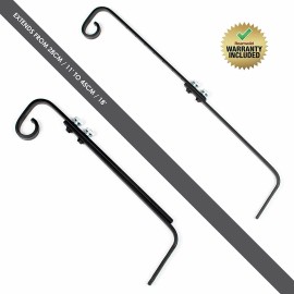 Roamwild PestOff Large Bird Feeder Hanging Bracket Hook Hanger - Wall Mounted Bracket Size: 18 inches / 45cm