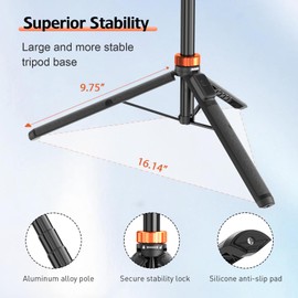 Jishane Cell Phone Tripod, 60" Extendable Tripod for Camera & Selfie Stick Tripod with Remote and Phone Holder, Compact Travel Tall Tripod for Video Recording/Selfies/Live Stream/Vlogging