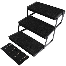 OKBA RV Step Covers,23" Wide Camper Step Cover for 8-11" Deep Stairs - 4 Pack Black RV Stair Covers to Keep Camper Clean
