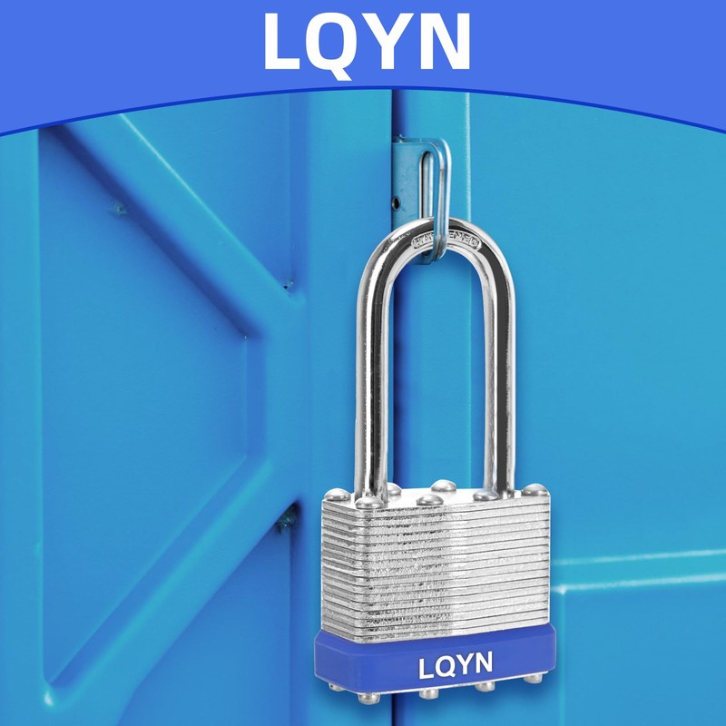 Padlocks with Same Key, LQYN 24 Pcs Laminated Keyed Padlock