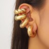 Gold Chunky Ear Cuffs Earrings Set for Women Punk Thick