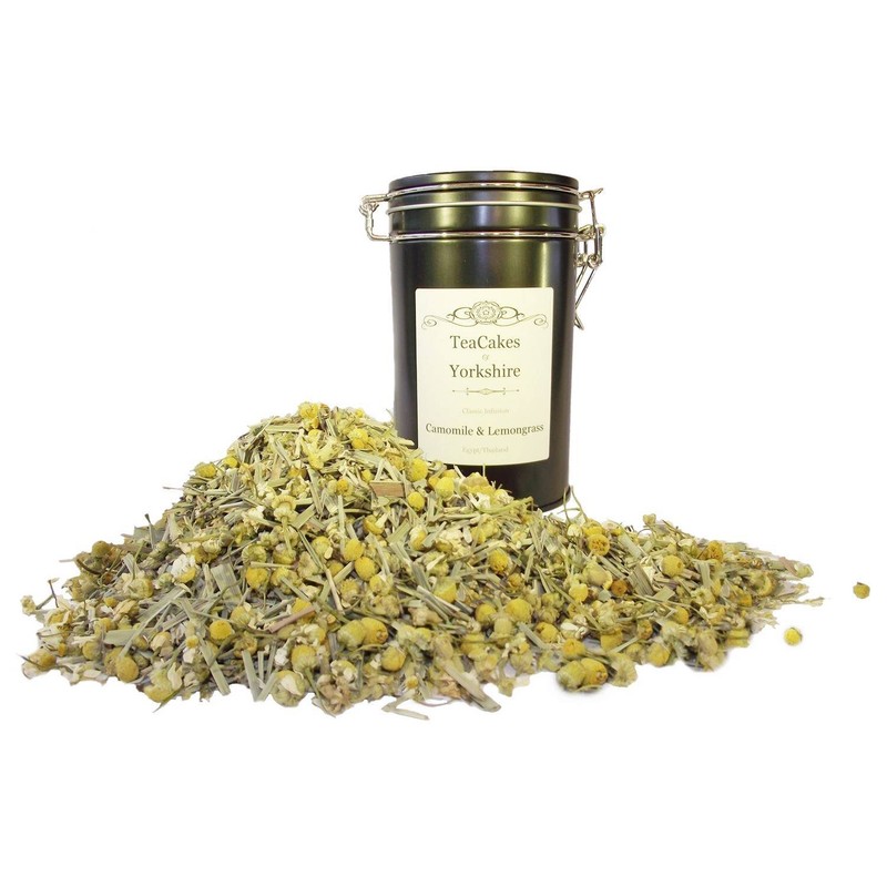 Camomile Lemongrass Herbal Tea Gift Set Wrapped 50g in Caddy
