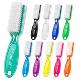 NICEMOVIC - Juego de 10 cepillos de uñas con agarre de mango, cepillo limpiador de uñas de mano, herramientas de manicura, kit de cepillos de limpieza