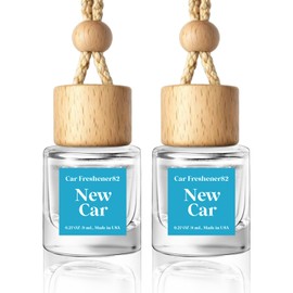 HoogaLife Car Air Freshener Diffuser 2 Pack Hanging Air Freshener - New Car Fragrance Oil Air Diffuser for Automobile, 45+ Days Long Lasting Fragrance Made in USA (N82)