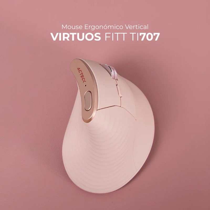 Mouse Ergonomico Vertical 2 Modos Bt Virtuos Acteck Mi770 Color