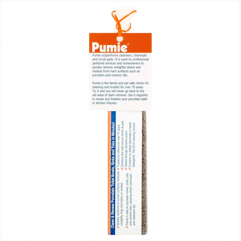 PUMIE Toilet & Tile Pumice Cleaner, Pumice Stick with Handle,