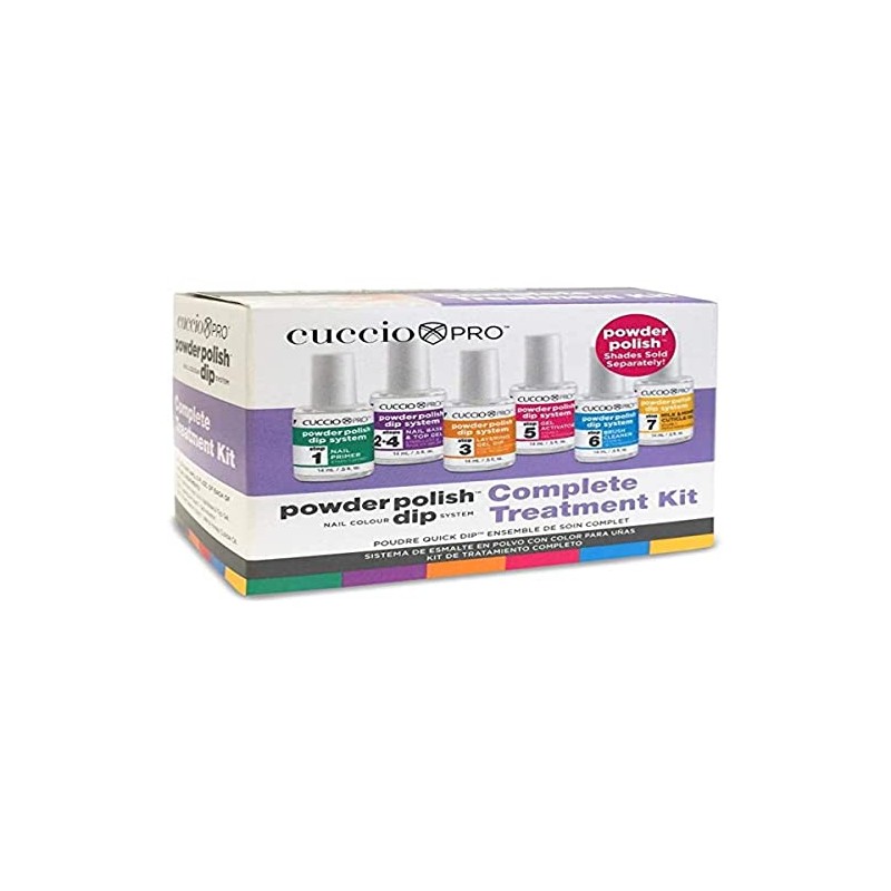 Cuccio Powder Polish Nail Colour Dip System Complete Treatment Kit