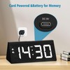 fomobest Wooden Digital Alarm Clock with Dual USB Charging Ports,