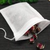 100 Pcs Disposable Tea Filter Bags Empty Cotton Drawstring Seal